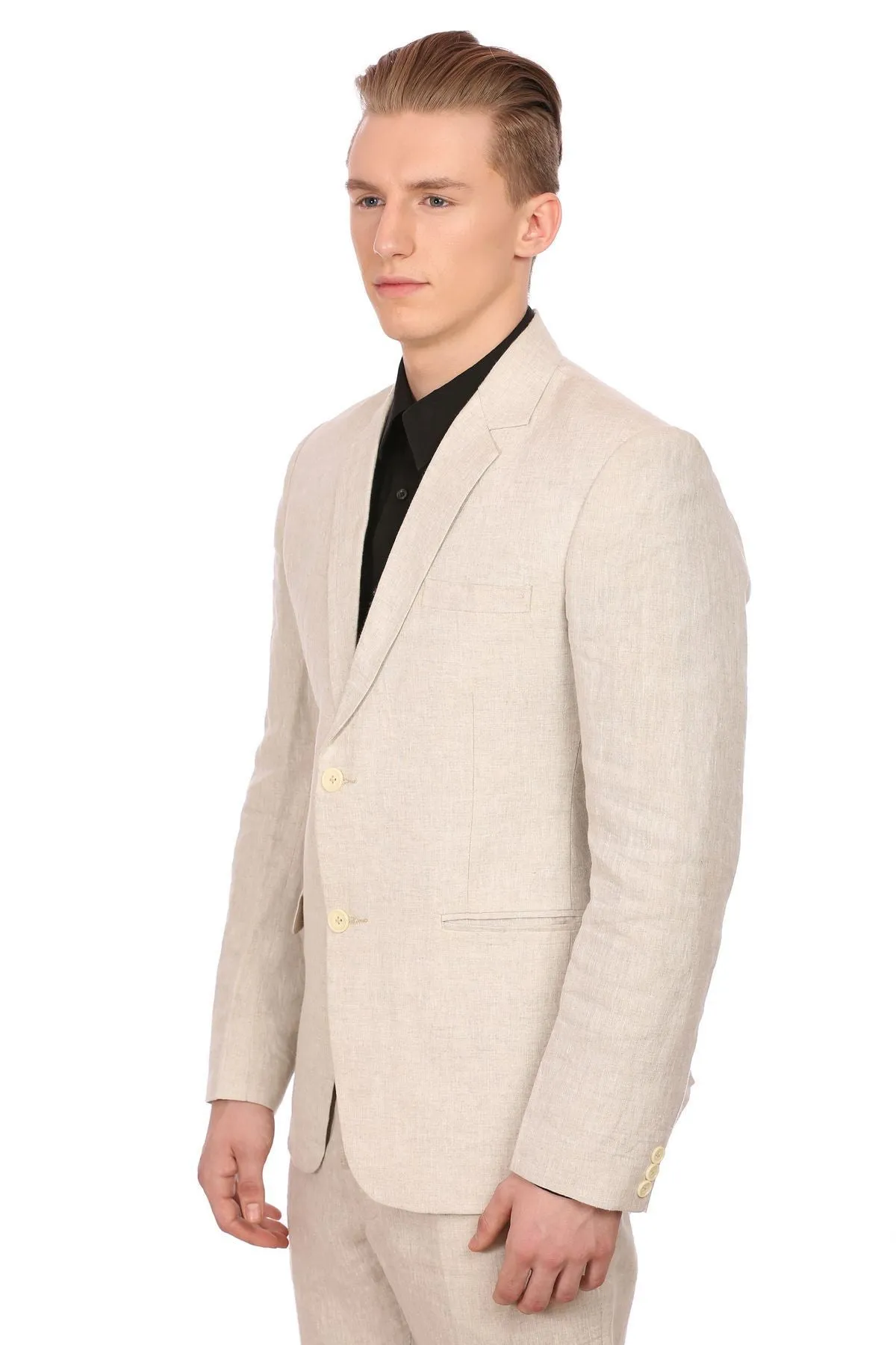 100% Pure Linen Beige Blazer