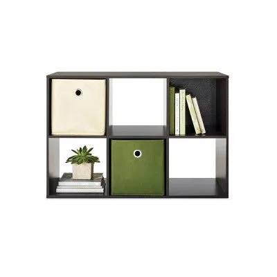 11" 6 Cube Organizer Shelf Espresso - Room Essentials