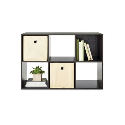 11" 6 Cube Organizer Shelf Espresso - Room Essentials