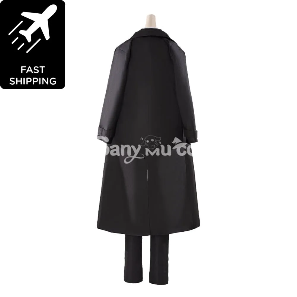 【48H To Ship】Anime Bungo Stray Dogs Dazai Osamu Classical Black Long Coat Suit Cosplay Costume