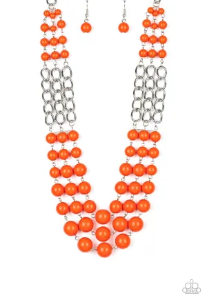 A La Vogue Orange Necklace  - Paparazzi Accessories