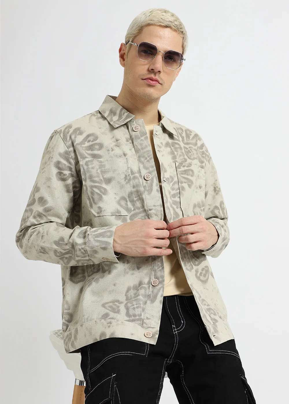 Abstract Floral Summer Jacket