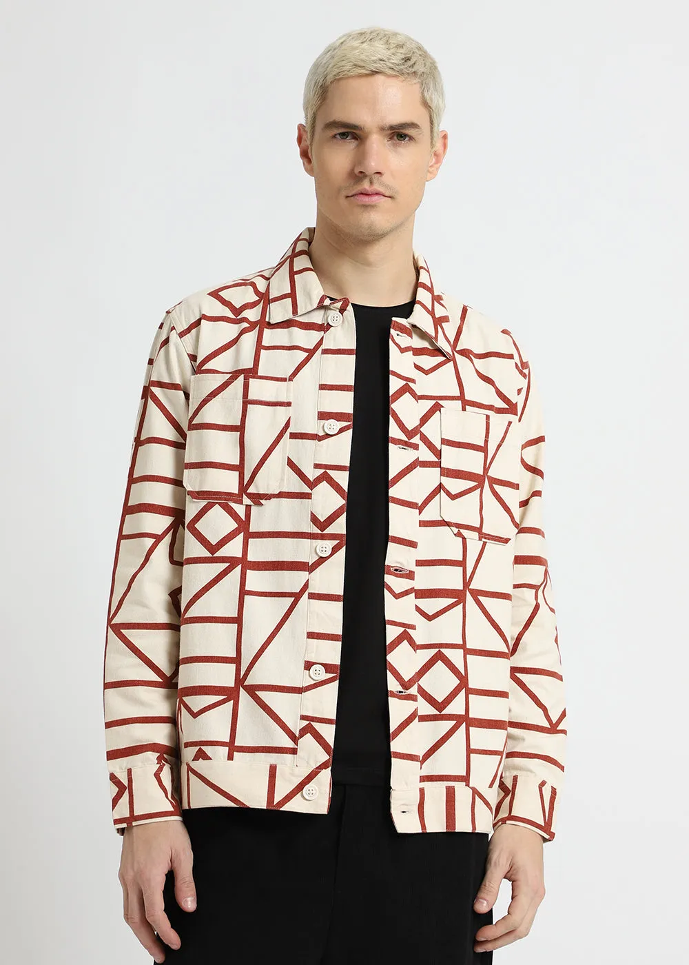 Abstract Print Summer Jacket