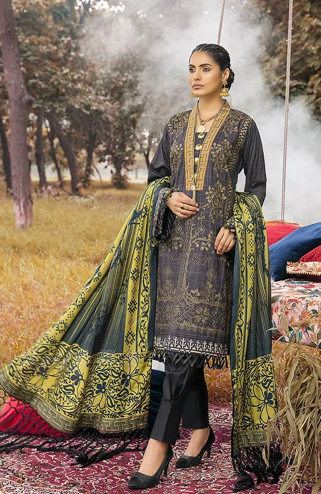 Al Zohaib Wintry Breeze Embroidered Winter Collection with Shawl – WB21-03A