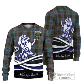 Anderson Tartan Ugly Sweater with Alba Gu Brath Regal Lion Emblem