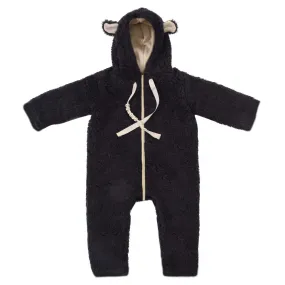 Baby/Kid Virgin Wool Overall - Charcoal