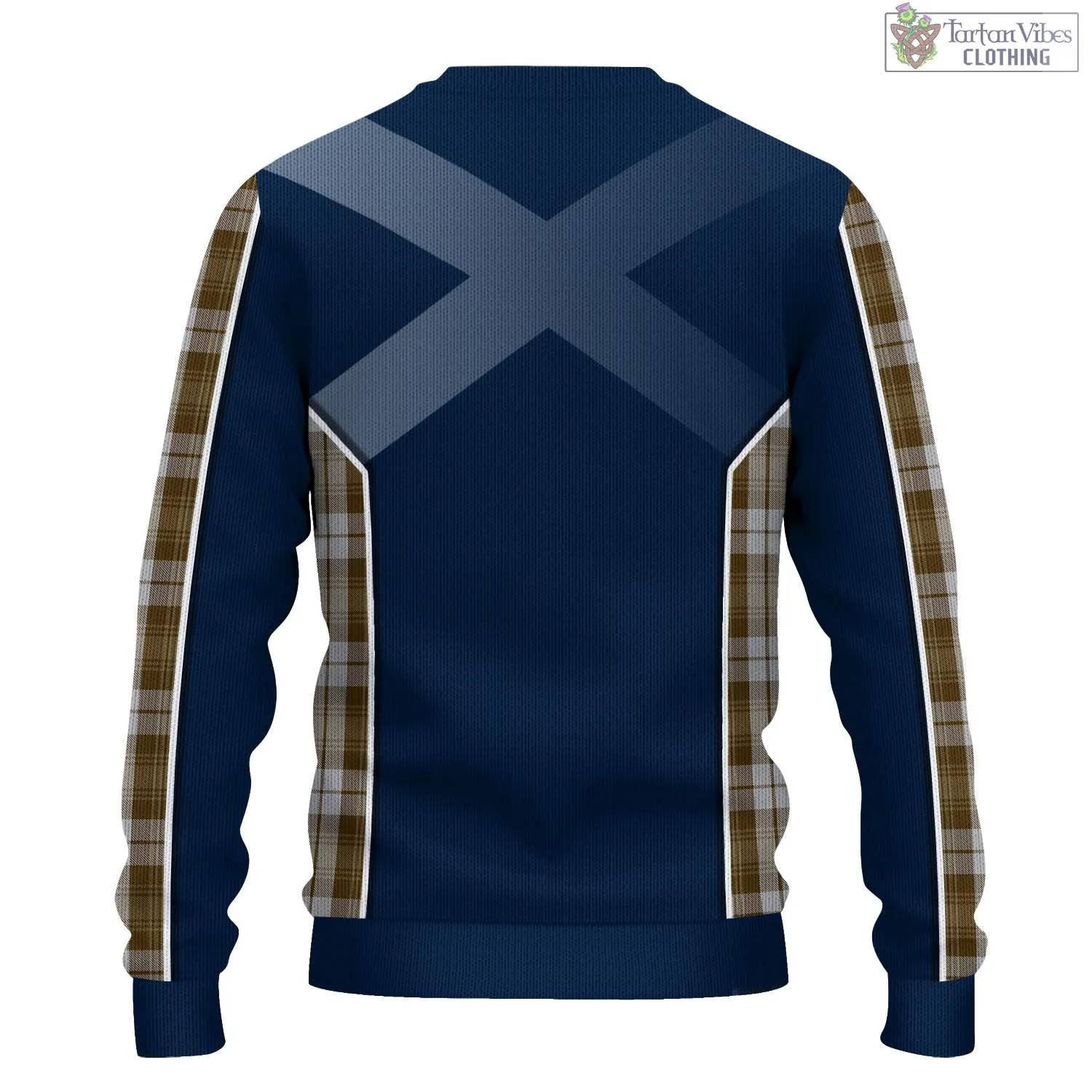 Baillie Dress Tartan Knitted Sweatshirt with Family Crest and Scottish Thistle Vibes Sport Style