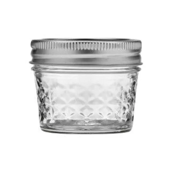 Ball Quilted Crystal 1440080400 Mason Jar, 4 oz Capacity, Glass