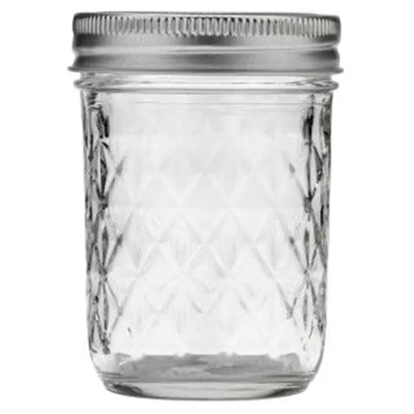 Ball Quilted Crystal 1440081200 Mason Jar, 8 oz Capacity, Regular Mouth, Glass