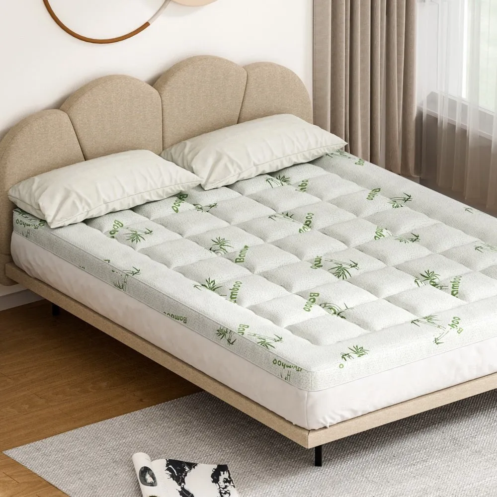 Bamboo Pillowtop Mattress Topper 7.5cm Thickness - Queen