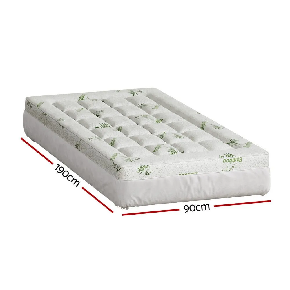 Bamboo Pillowtop Mattress Topper 7.5cm Thickness - Single