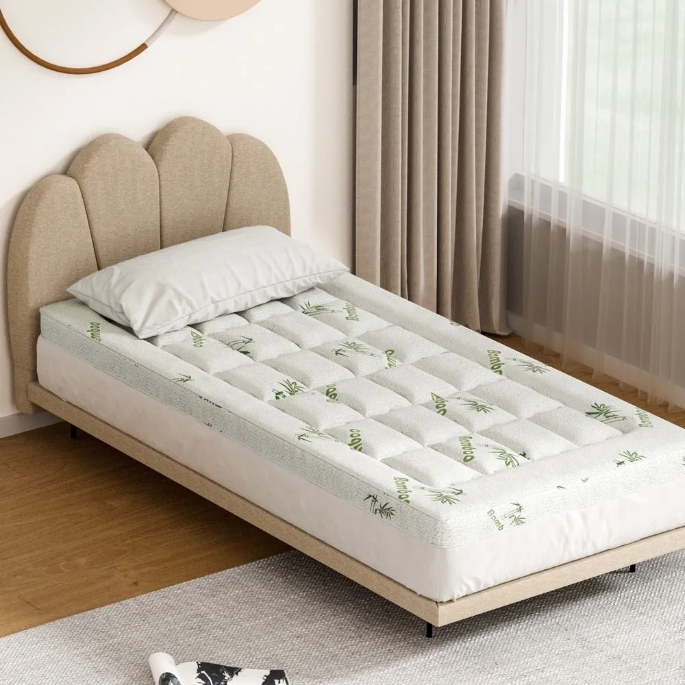 Bamboo Pillowtop Mattress Topper 7.5cm Thickness - Single