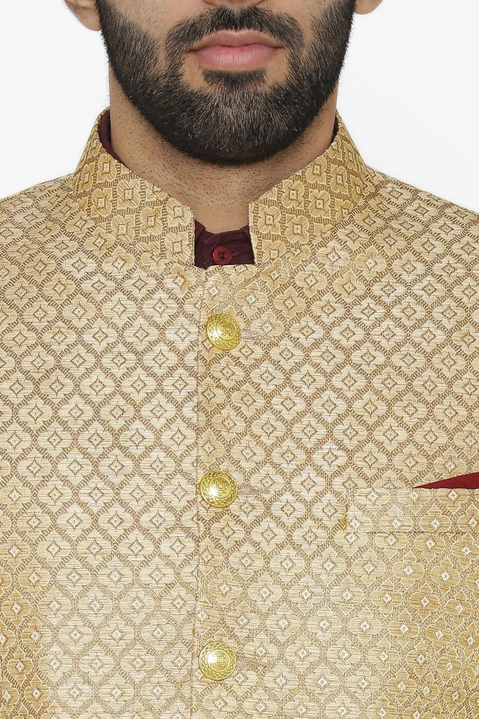 Banarasi Rayon Cotton Beige Blazer