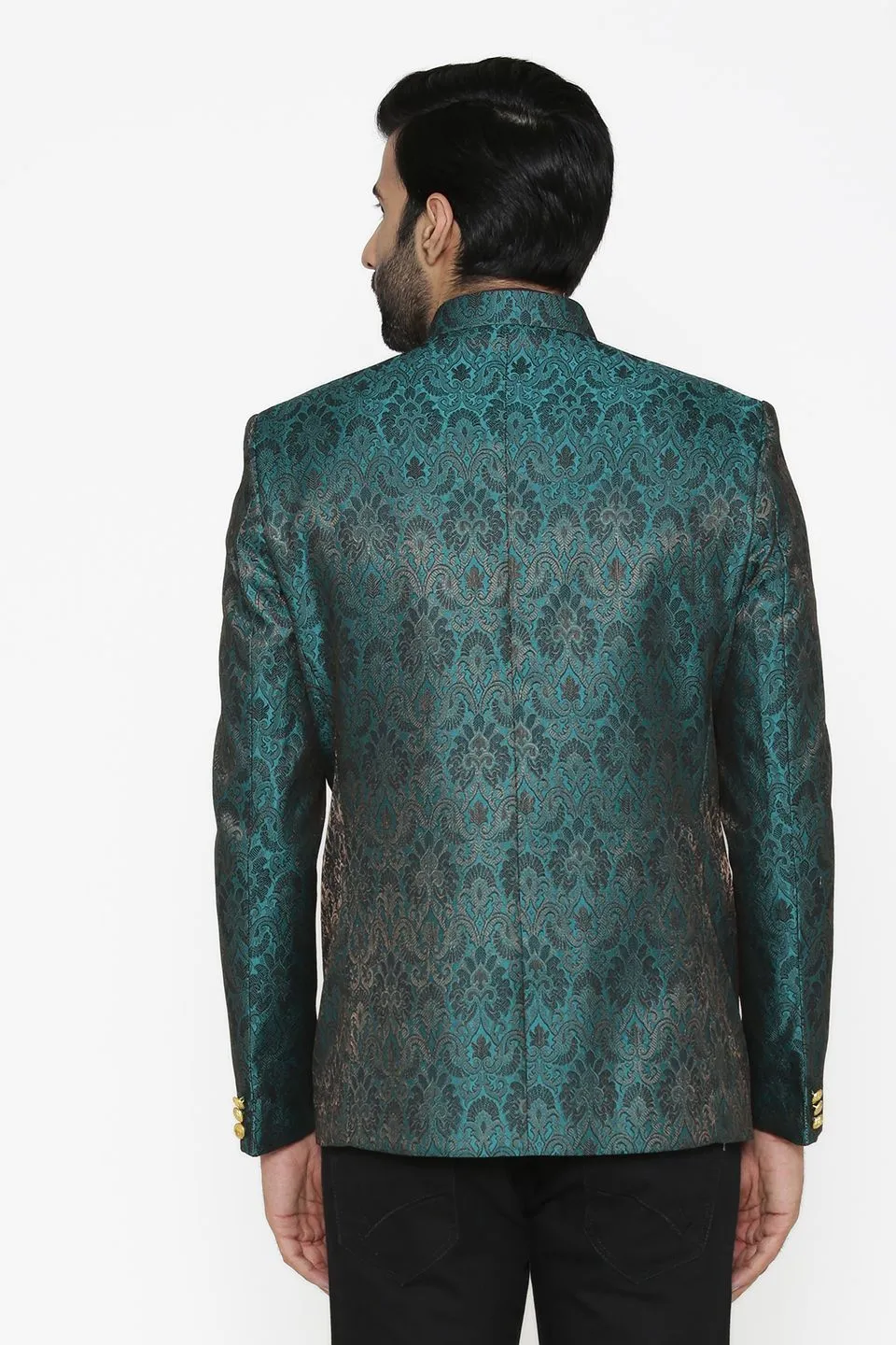 Banarasi Rayon Cotton Blue Blazer