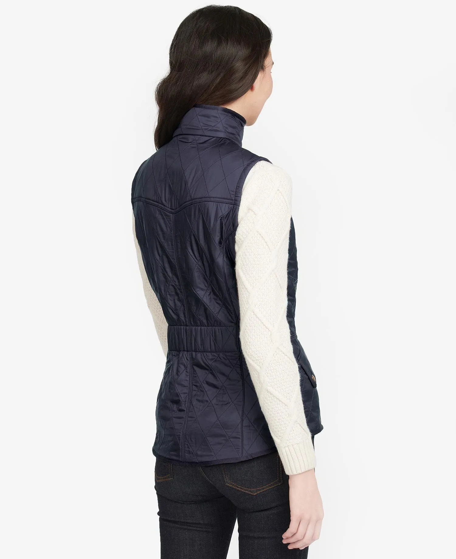 Barbour Cavalry Gilet Vest - Navy/Merlot