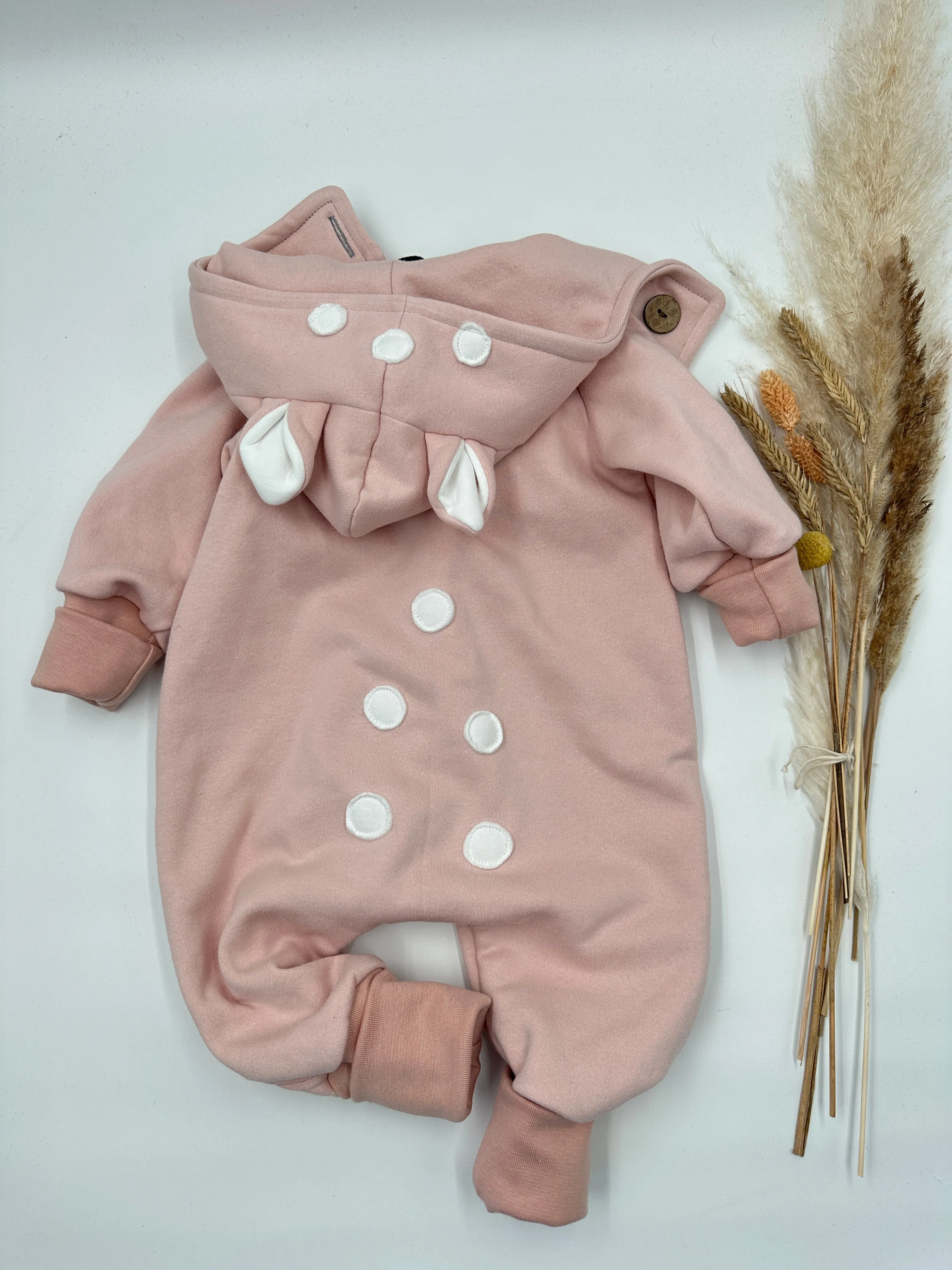 Baumwoll Fleece Overall - Rehlein - Rosa