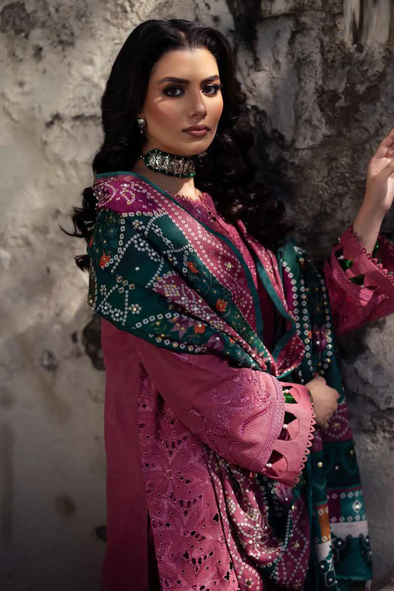 Bazar By Nureh Unstitched 3 Piece Khaddar With Shawl Collection'2024-NE-113