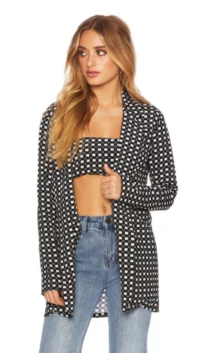 Beach Riot Blake Blazer Checkered Black & White