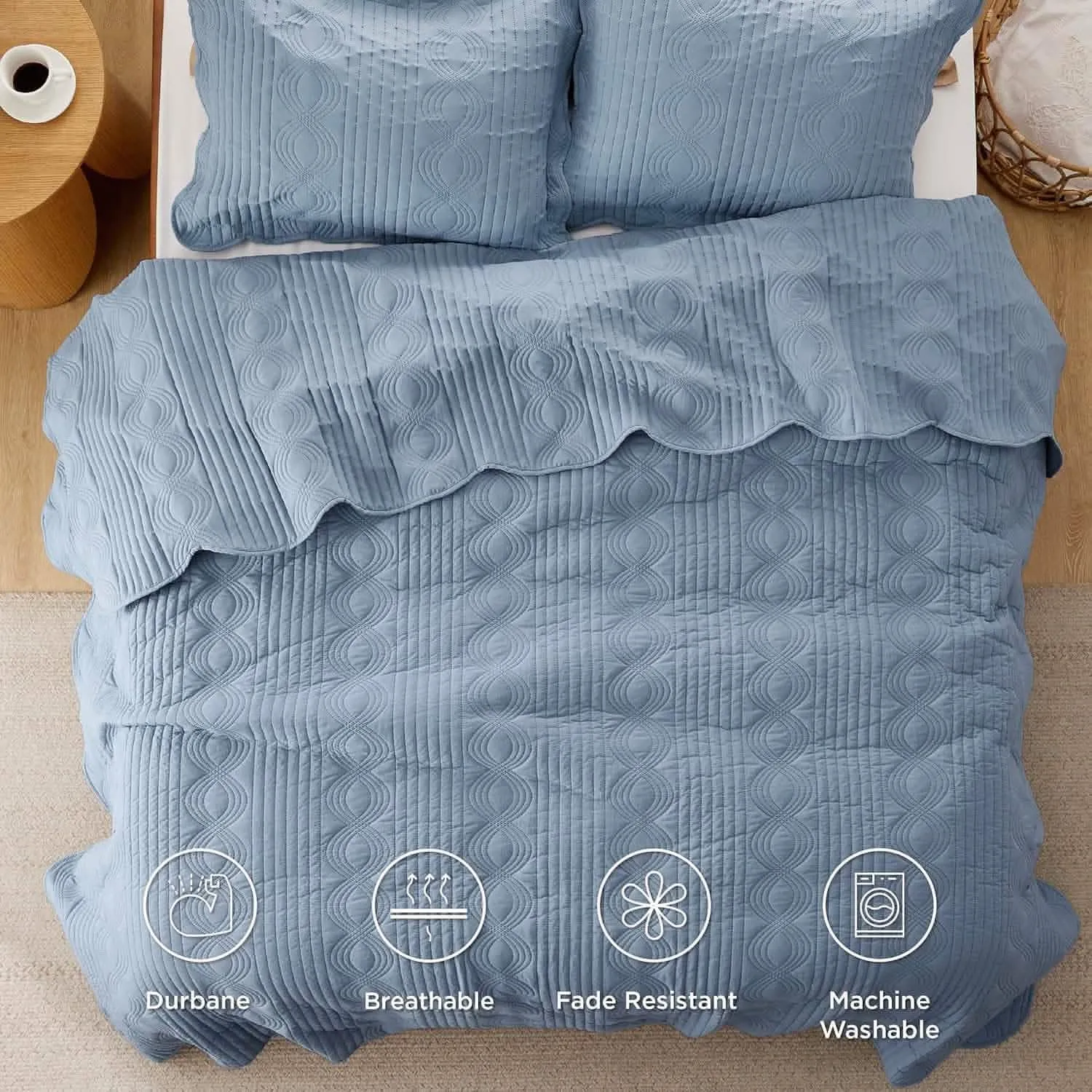 Bedsure Ultrasonic Quilt set