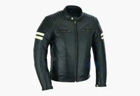 BGA Roadster Classic Leather Jacket Black/Beige