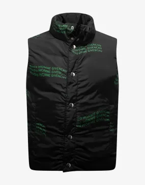 Black Studio Homme Print Reversible Gilet