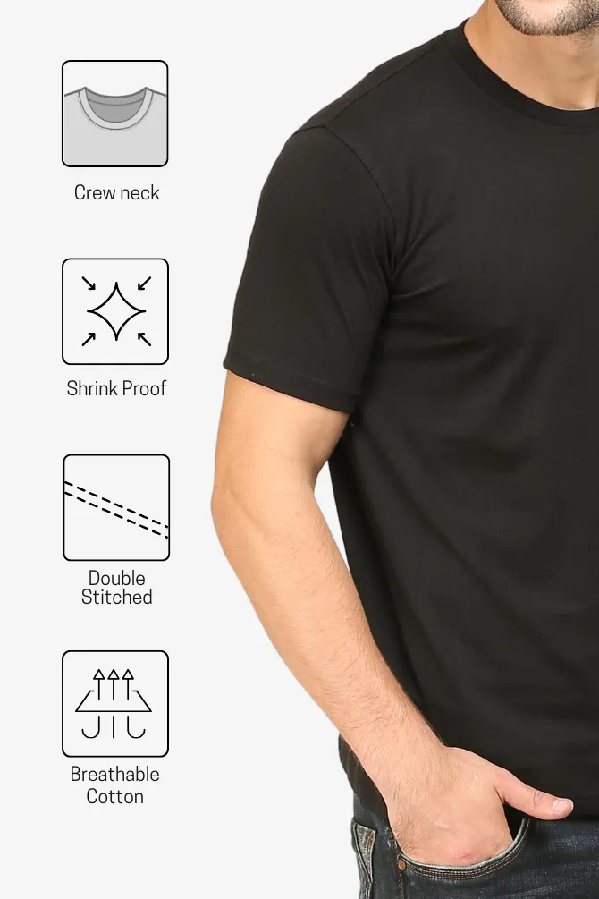 Black T-shirt for men