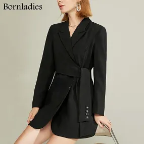 Bornladies Fashion Blazer Dress for Women 2021 Autumn Winter Tunics Sexy Party Dress Lady Office Slim Traf