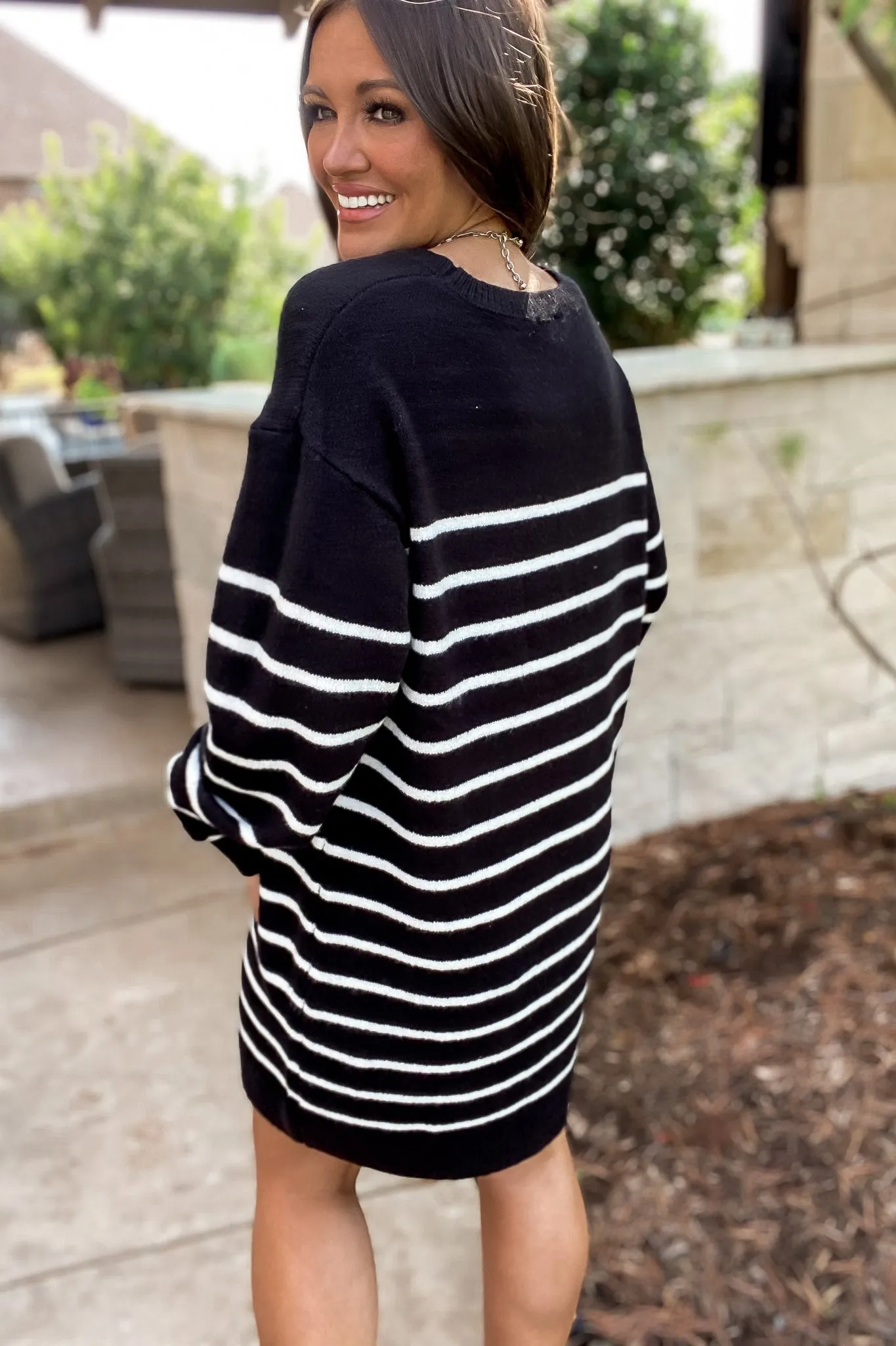 Casually Chic Striped Sweater Dress