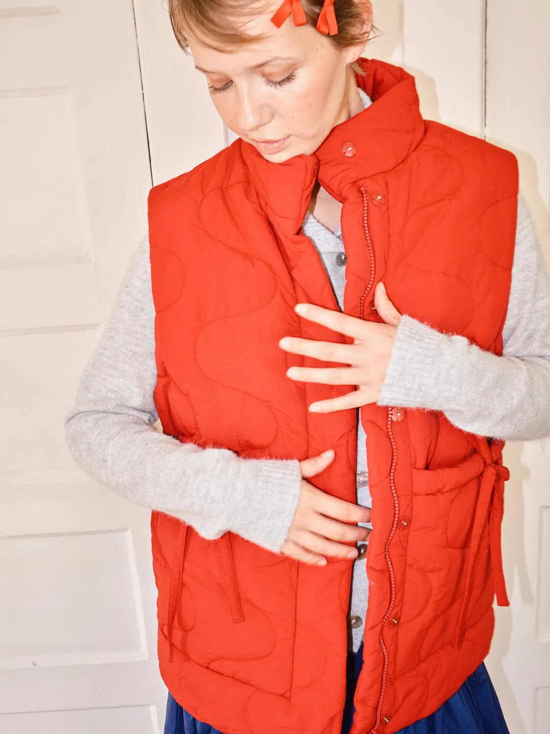 Celeste Gilet - Chili Red