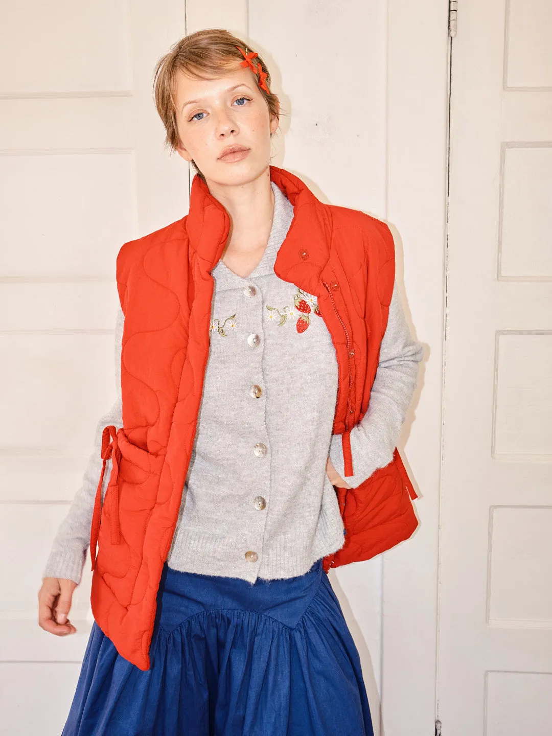 Celeste Gilet - Chili Red