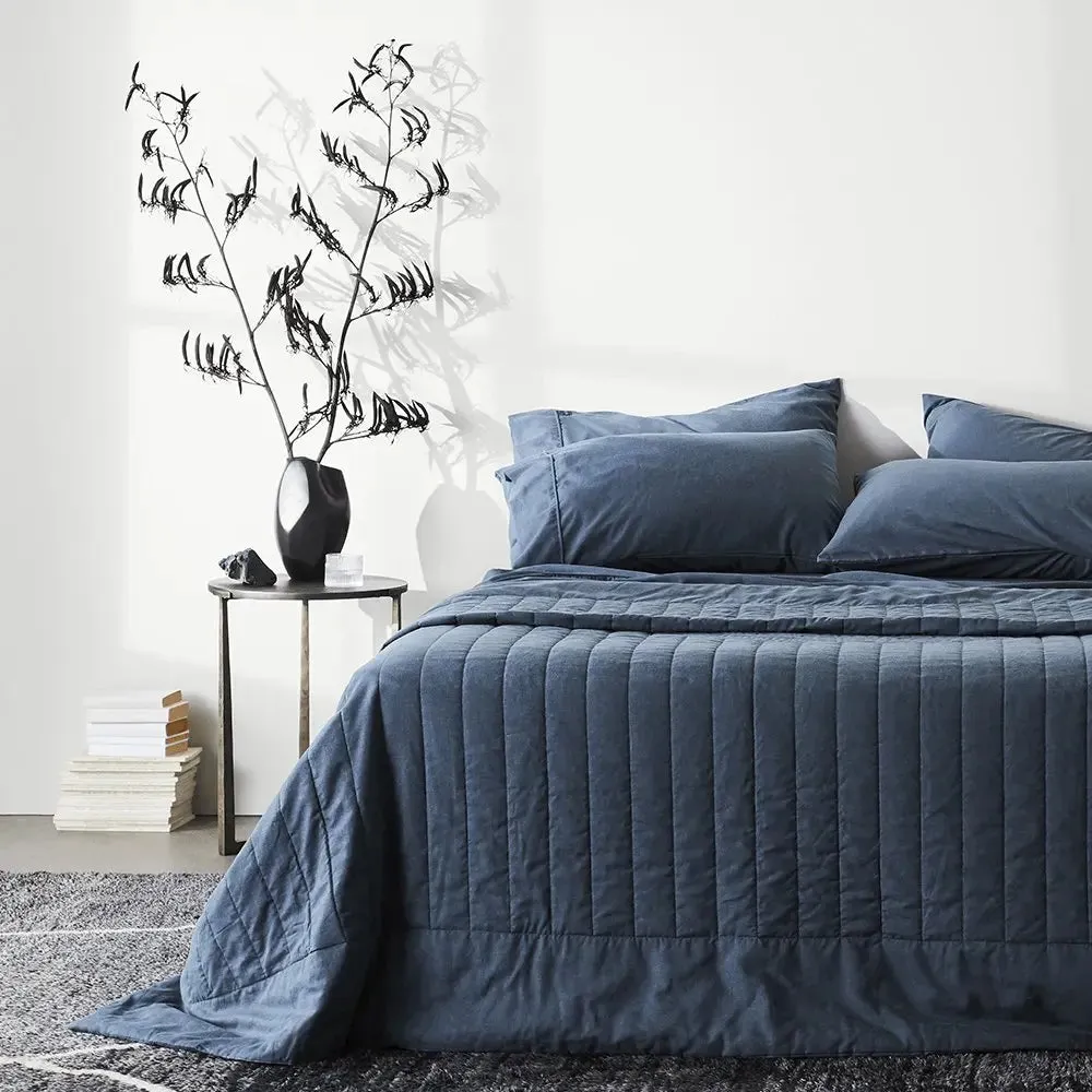 CleanBamboo Hemp™ Linen  Quilted Coverlet