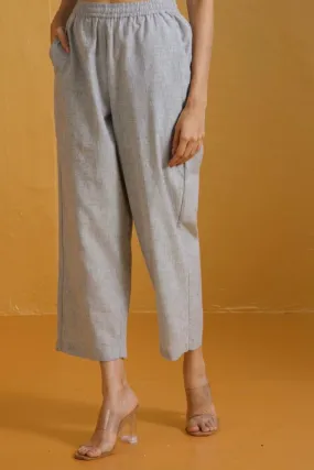 comfort fit pants - light grey south cotton