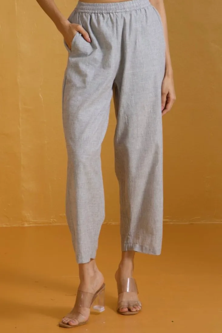 comfort fit pants - light grey south cotton