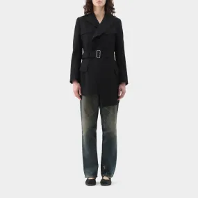 Comme des Garçons Comme des Garçons Wool Belted Back Pleat Blazer