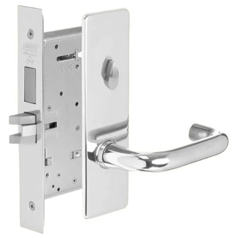 Corbin Russwin ML2030-LWM Privacy Bedroom or Bathroom Mortise Lock, Lustra Lever, M Escutcheon