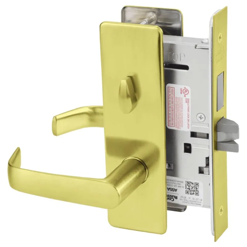 Corbin Russwin ML2030-NSM Privacy Bedroom or Bathroom Mortise Lock, Newport Lever, M Escutcheon