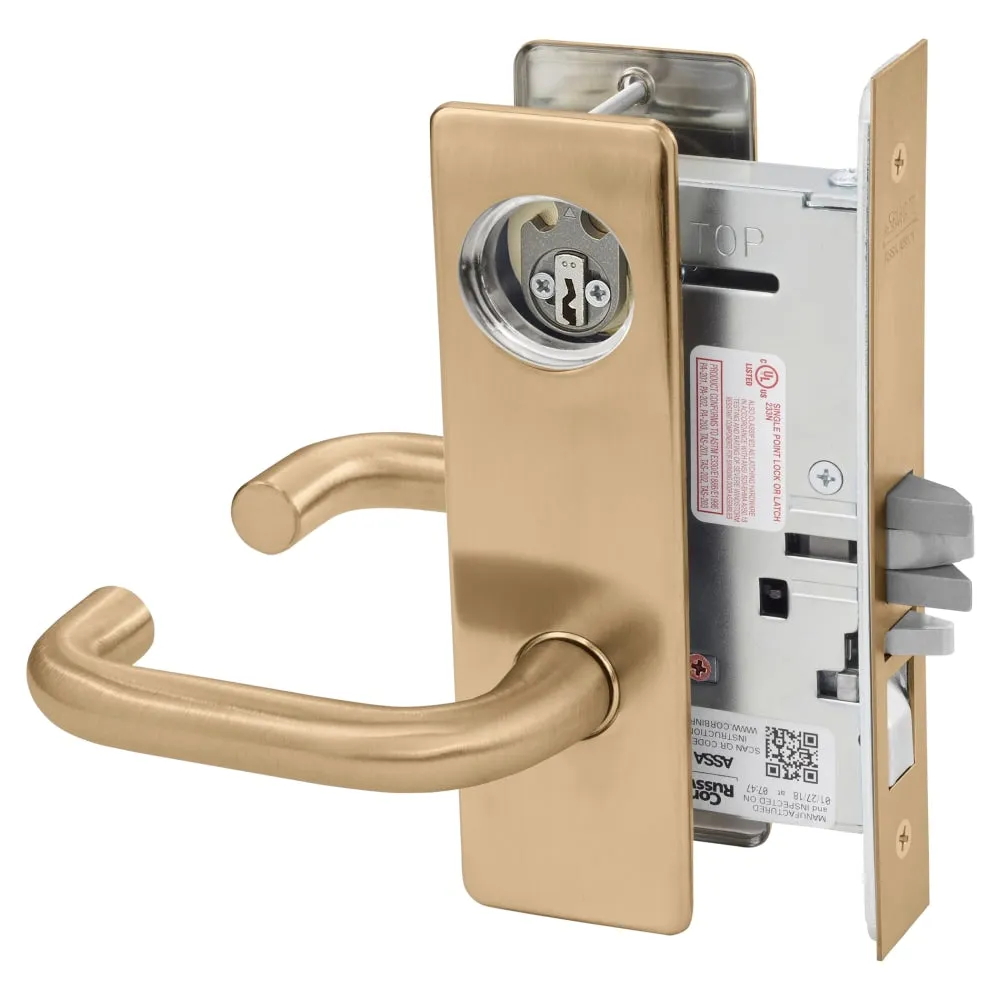 Corbin Russwin ML2051-LWM Entrance or Office Mortise Lock, Lustra Lever, M Escutcheon