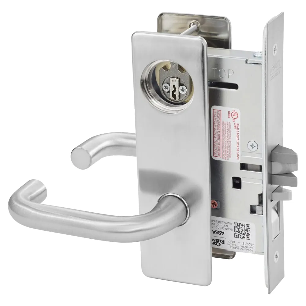 Corbin Russwin ML2051-LWM Entrance or Office Mortise Lock, Lustra Lever, M Escutcheon