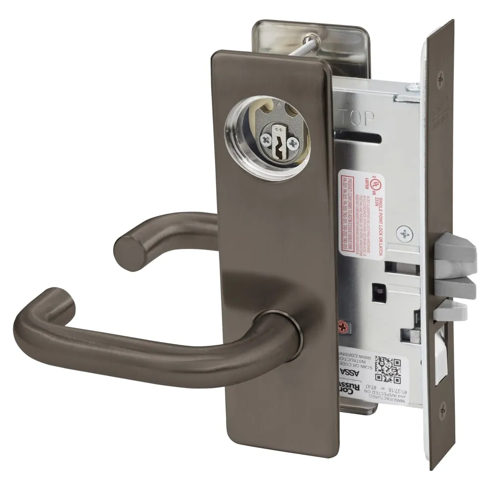 Corbin Russwin ML2051-LWM Entrance or Office Mortise Lock, Lustra Lever, M Escutcheon