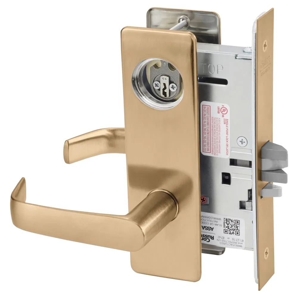 Corbin Russwin ML2055-NSM Classroom Mortise Lock, Newport Lever, M Escutcheon