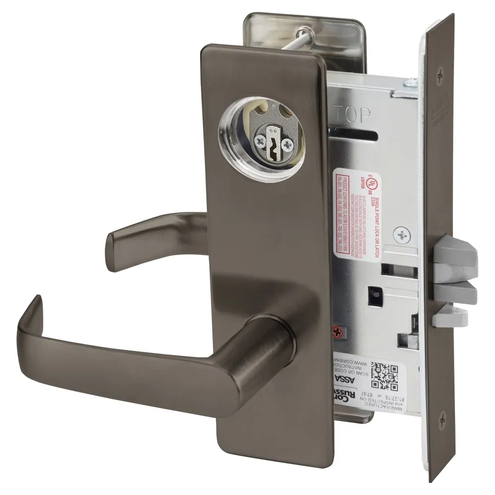 Corbin Russwin ML2055-NSM Classroom Mortise Lock, Newport Lever, M Escutcheon