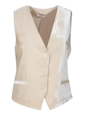 Cream Silk Velvet Vest