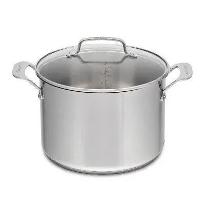 Cuisinart 8qt Stainless Steel Stock Pot with Cover Silver