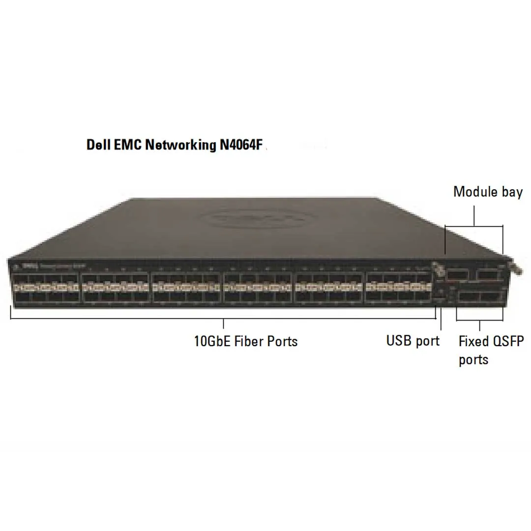 Dell EMC PowerSwitch N4064F 10GbE SPF  48-Port L3 Switch