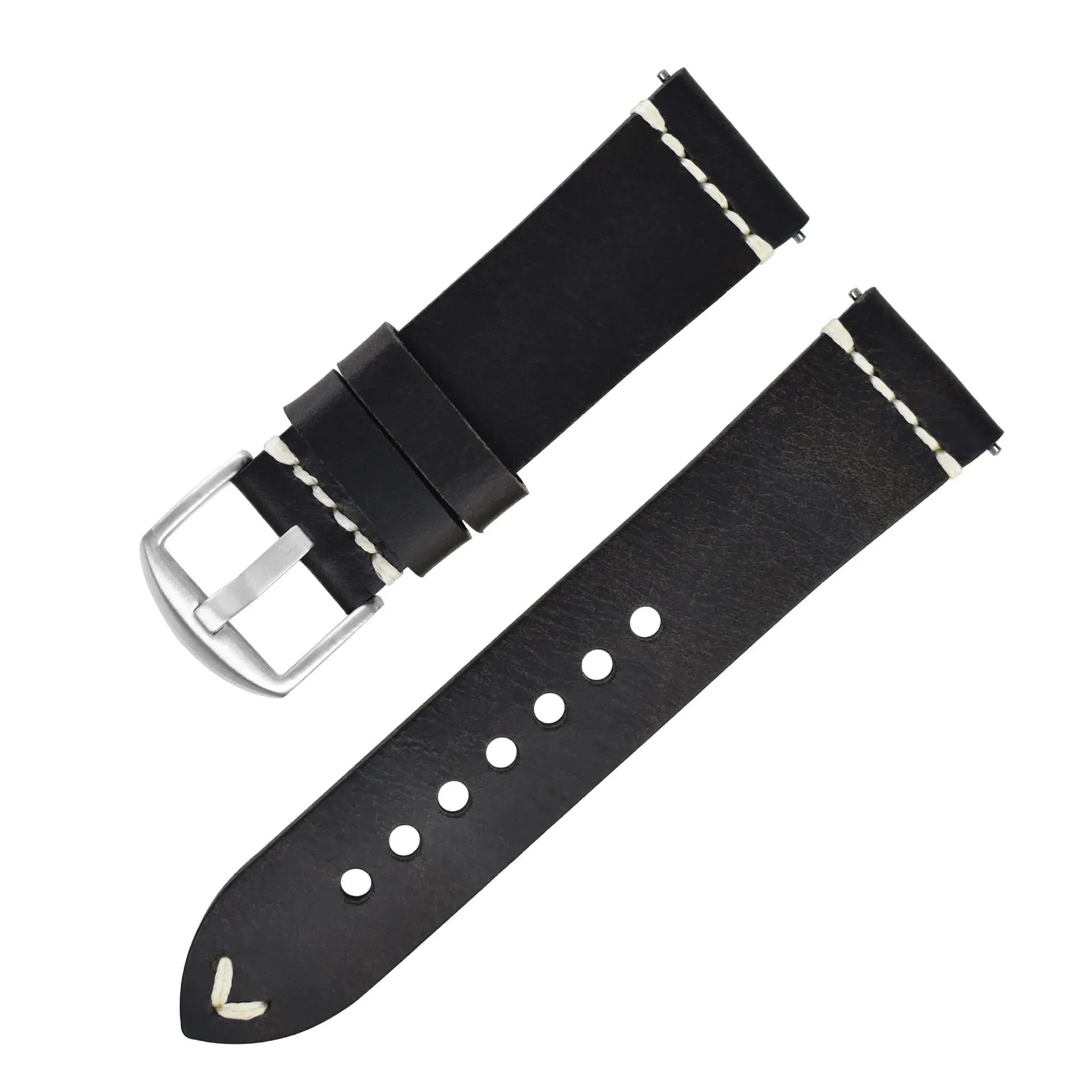 Discoloring Oil Wax Top Layer Cowhide Watch Strap