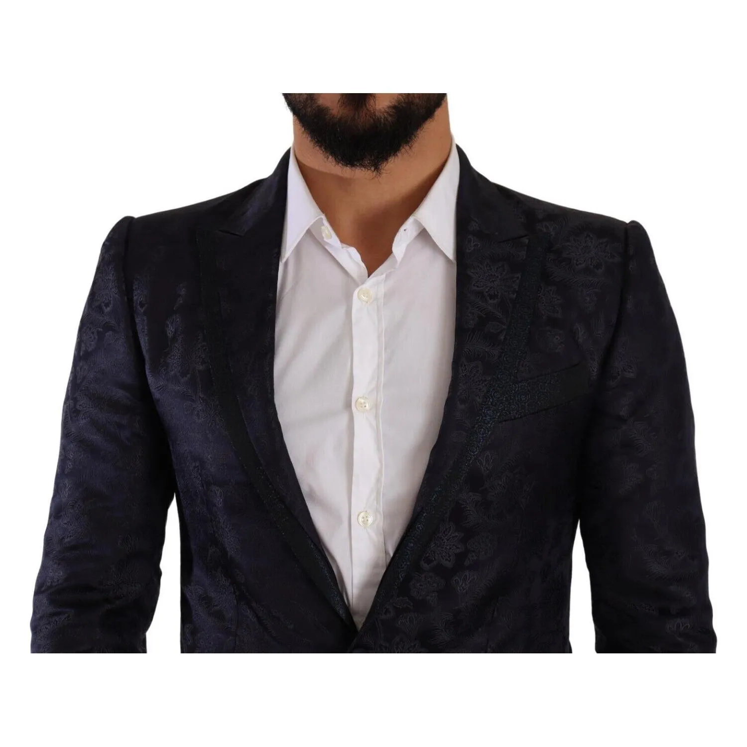 Dolce & Gabbana Elegant Dark Blue MARTINI Formal Blazer