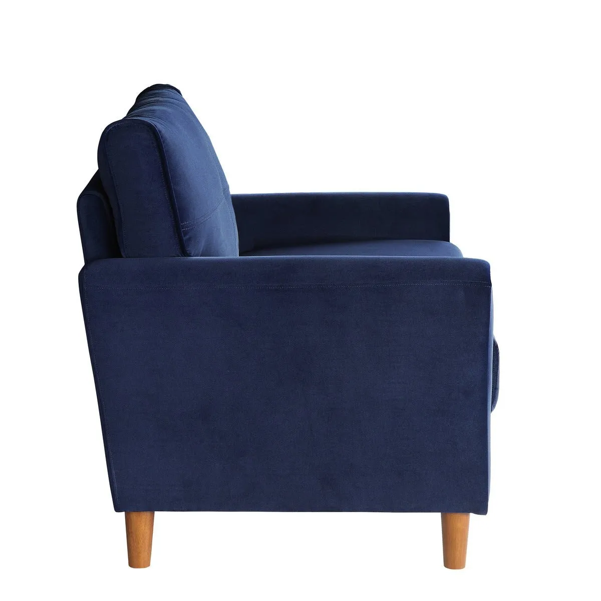 Dunleith Collection Chair Blue Velvet Fabric