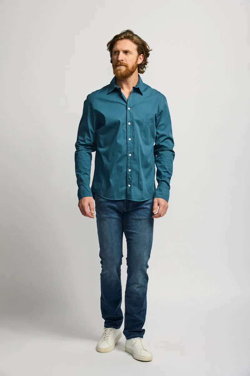 Easy Mondays Poplin Shirt Vintage Navy SS24