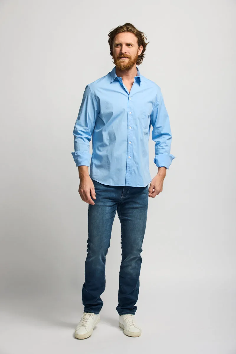 Easy Mondays Poplin Shirt Washed Blue SS24