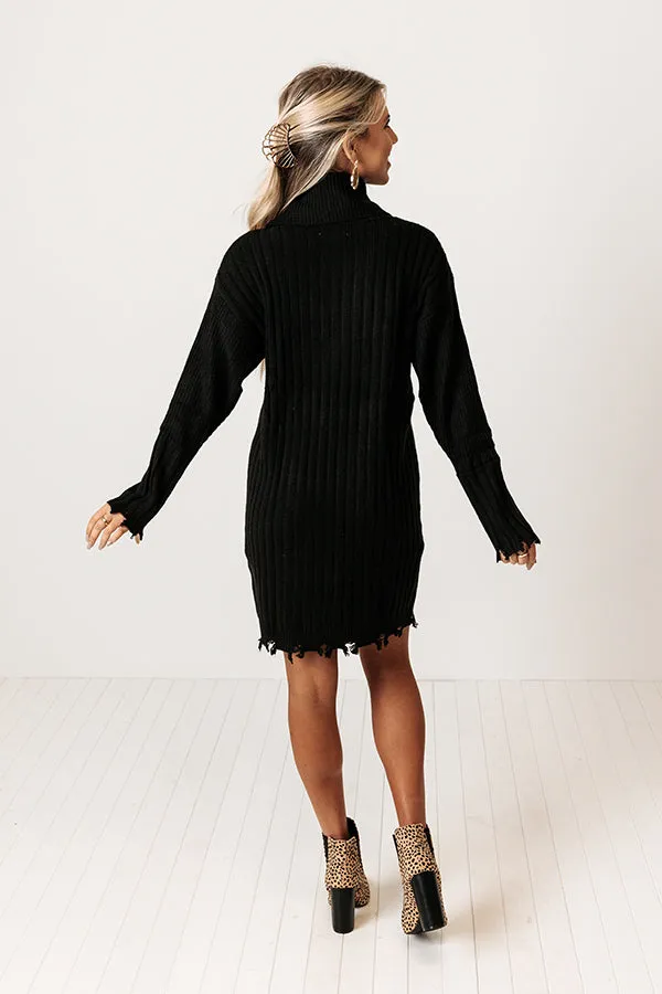 Easy Tiger Sweater Dress In Black